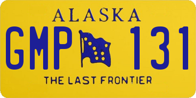 AK license plate GMP131