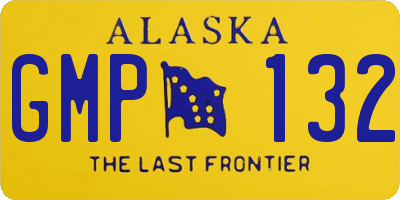 AK license plate GMP132