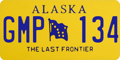 AK license plate GMP134