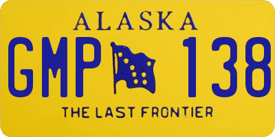 AK license plate GMP138