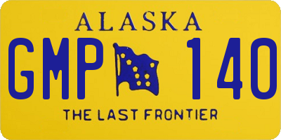 AK license plate GMP140