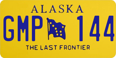 AK license plate GMP144