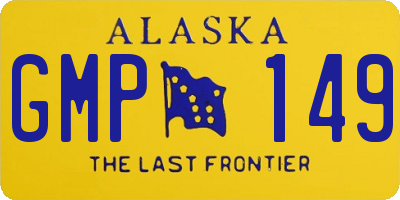 AK license plate GMP149