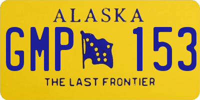 AK license plate GMP153
