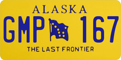 AK license plate GMP167