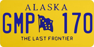 AK license plate GMP170