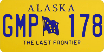 AK license plate GMP178
