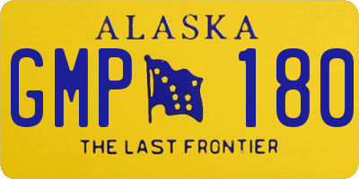 AK license plate GMP180