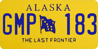AK license plate GMP183