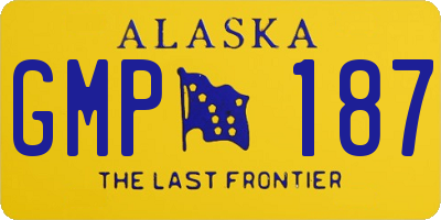 AK license plate GMP187