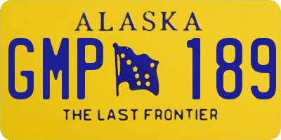 AK license plate GMP189