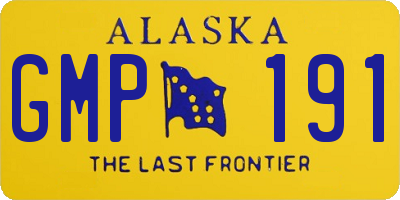AK license plate GMP191