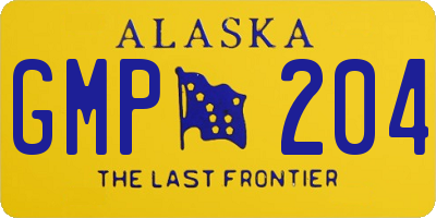 AK license plate GMP204