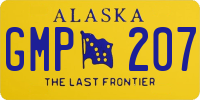 AK license plate GMP207