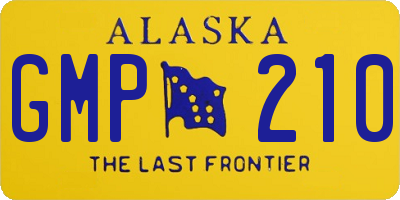 AK license plate GMP210