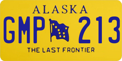 AK license plate GMP213