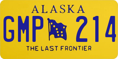 AK license plate GMP214