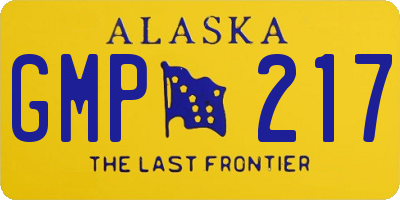 AK license plate GMP217