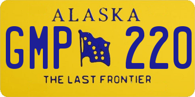 AK license plate GMP220