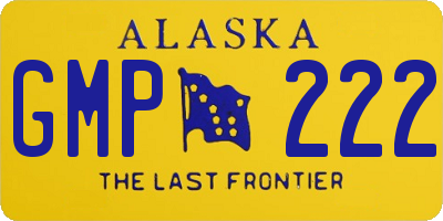 AK license plate GMP222