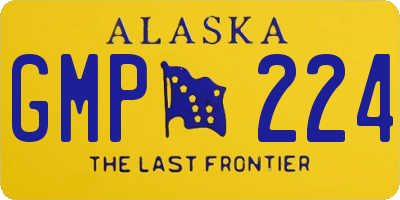 AK license plate GMP224