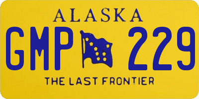 AK license plate GMP229