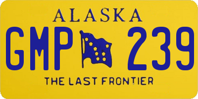 AK license plate GMP239