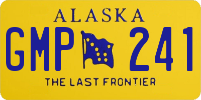 AK license plate GMP241
