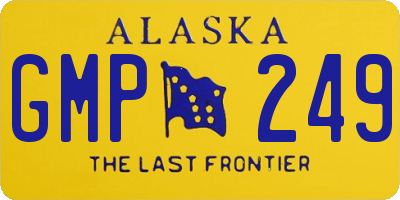 AK license plate GMP249