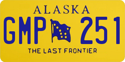 AK license plate GMP251
