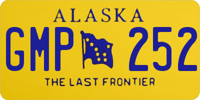 AK license plate GMP252