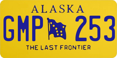 AK license plate GMP253