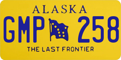 AK license plate GMP258
