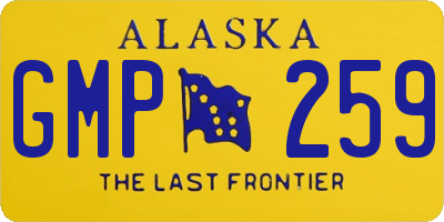AK license plate GMP259