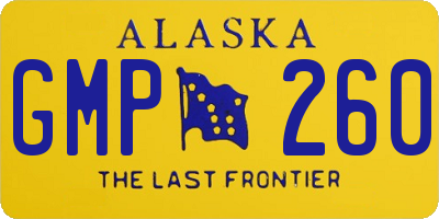 AK license plate GMP260