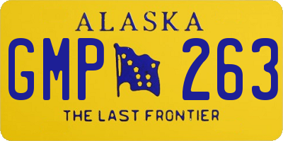 AK license plate GMP263