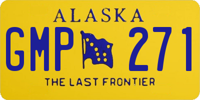 AK license plate GMP271