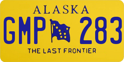 AK license plate GMP283