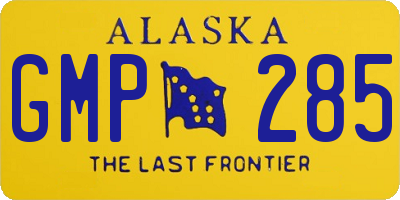 AK license plate GMP285