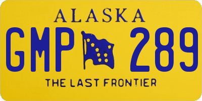 AK license plate GMP289