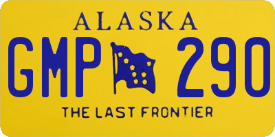 AK license plate GMP290