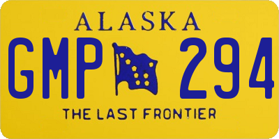 AK license plate GMP294