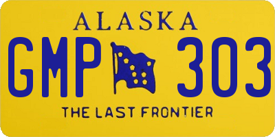 AK license plate GMP303