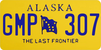 AK license plate GMP307