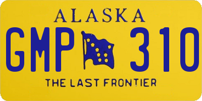 AK license plate GMP310