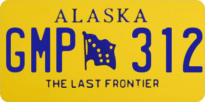 AK license plate GMP312