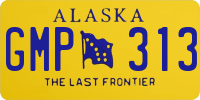 AK license plate GMP313