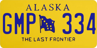 AK license plate GMP334