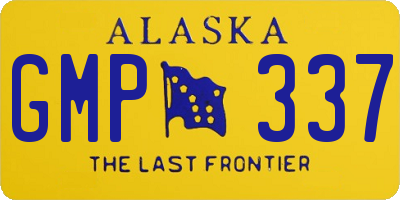 AK license plate GMP337