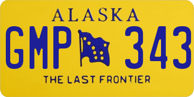 AK license plate GMP343